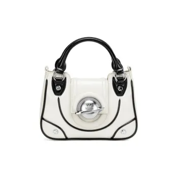 JELLYTOYBOY PU Star Ring Crossbody Handbag Medium Size Women's White/Orange