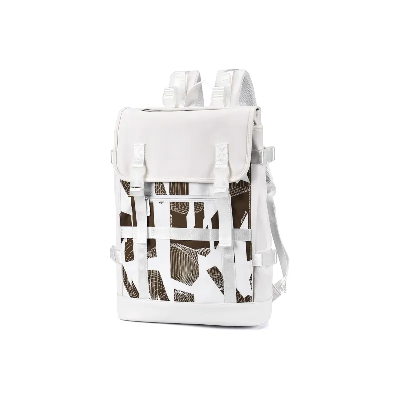 DRACONITE PU Backpack Regular Unisex White Coffee-1