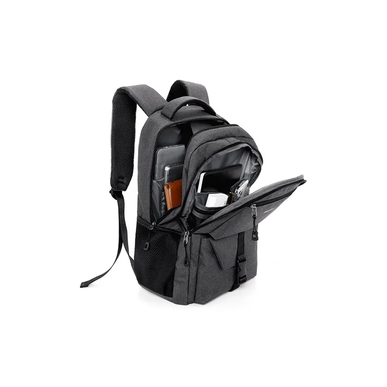 MashaLanti Fabric Backpack Large Size Men's Gray-6