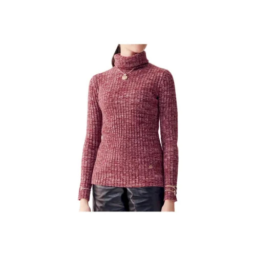 CHANEL Sweaters Women's Burgundy