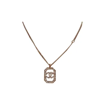 CHANEL Necklaces Women's Gold