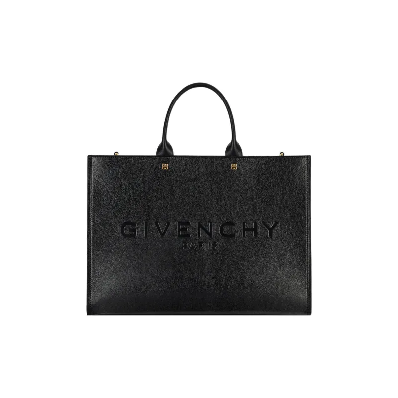 GIVENCHY Calfskin Tote Bag Shopping Bag Handbag Medium Size Women's Black-0