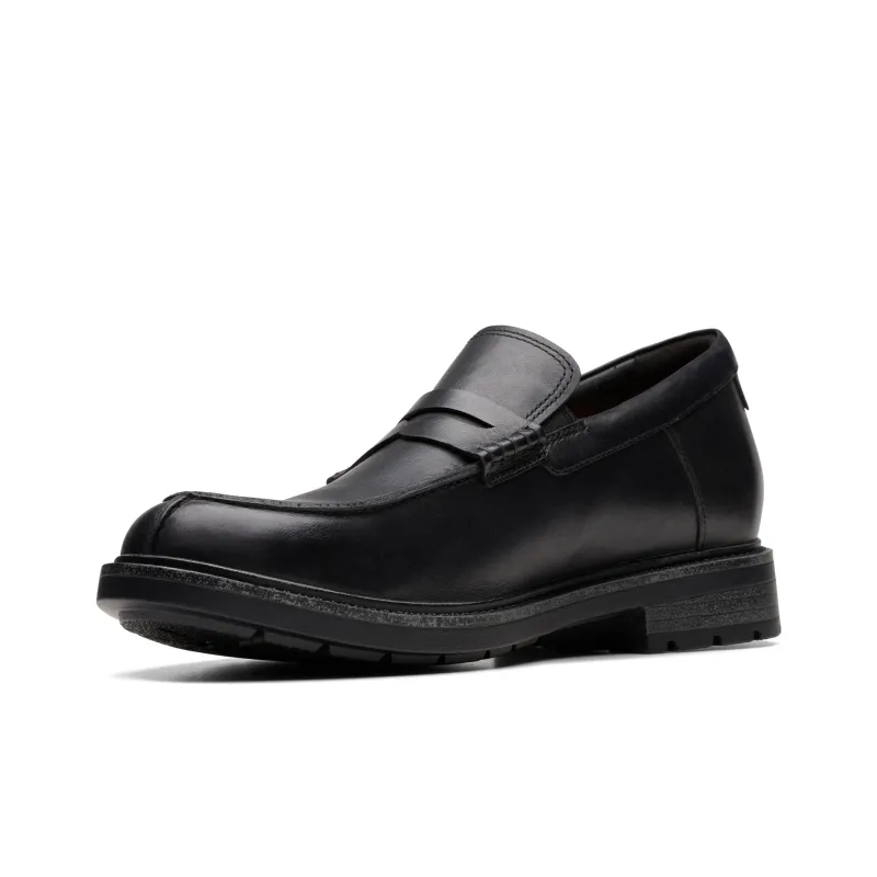 Clarks Youyue Shire Series Loafers Men's Black-1