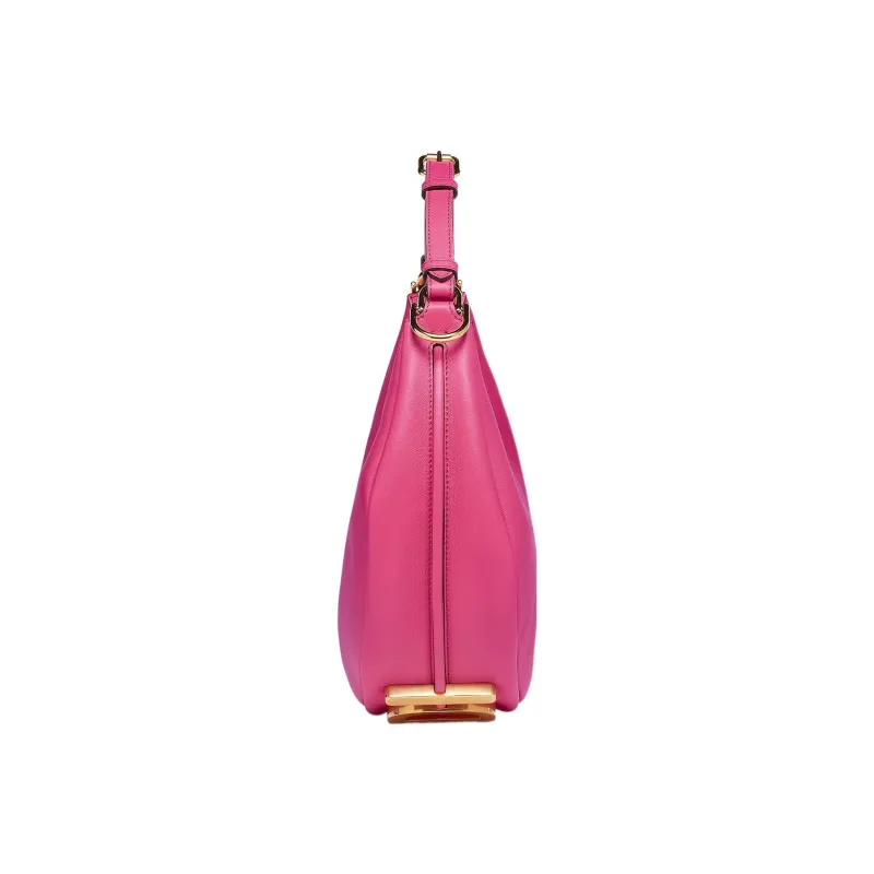 FENDI Fendigraphy Calfskin Wrist Bag Small Size Women's Fuchsia-3