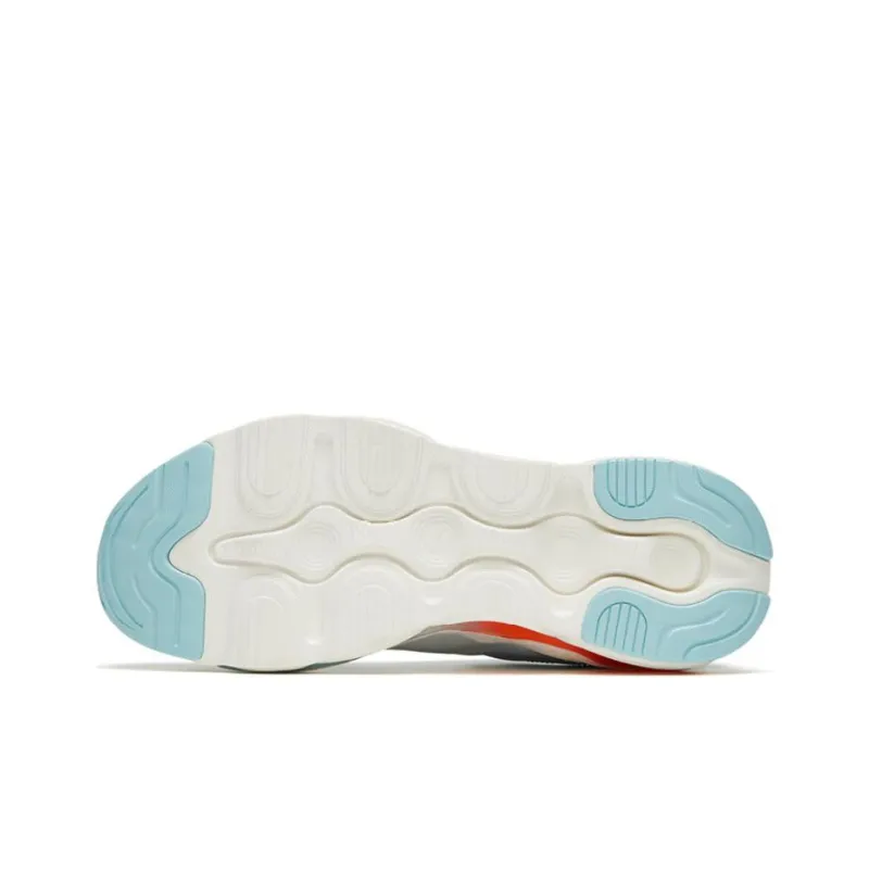 Anta Running Collection Anti-Slip Wear-Resistant Low-Top Running Shoes Men's Cyan White Orange-4