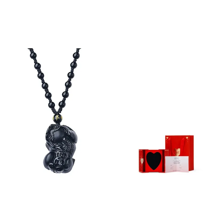 SUNFEEL Obsidian Necklaces Unisex-4