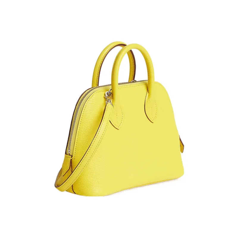HERMES Bolide Mysore Goat Skin Bowling Bag Shoulder Bag Crossbody Bag Handbag Mini Women's Citron Lemon Yellow-2