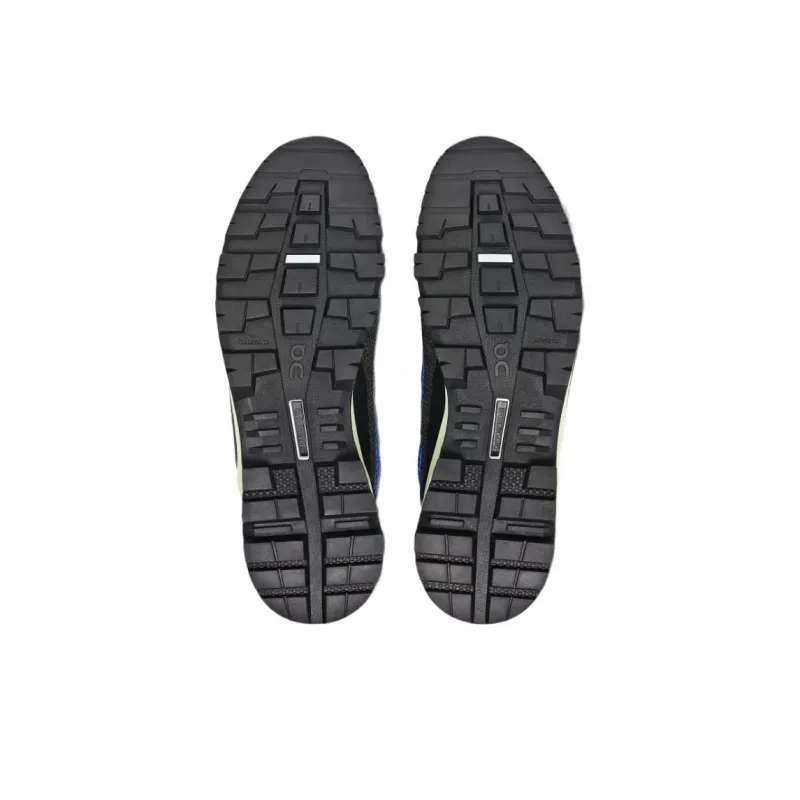 On Cushioned Slip Resistant Abrasion Resistant High Top Running Shoes Men's Blue Black-4