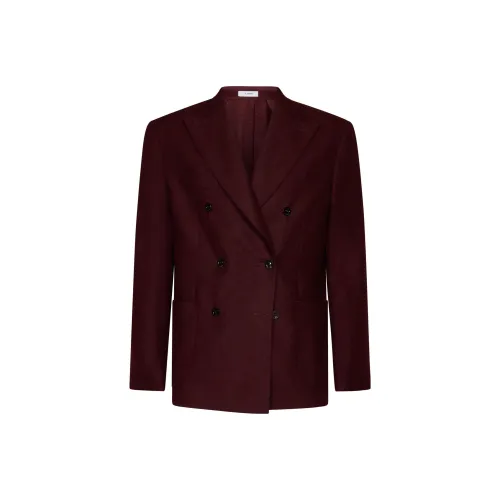 Boglioli Business Suits Men Burgundy