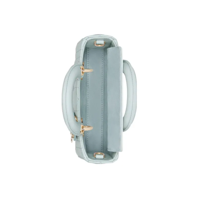 DIOR Lady D-JOY Sheepskin Shoulder Bag Crossbody Bag Handbag Extra Mini Women's Lake Blue-5
