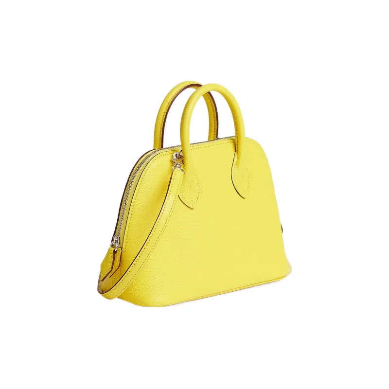 HERMES Bolide Mysore Goat Skin Bowling Bag Shoulder Bag Crossbody Bag Handbag Mini Women's Citron Lemon Yellow-1