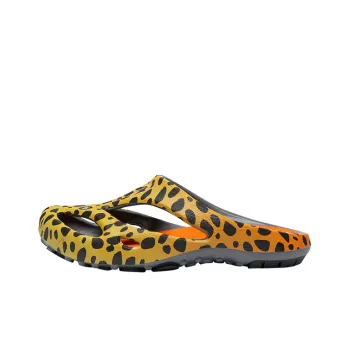 KEEN Shanti Arts Beach Sandals Women's Orange Black Leopard Print