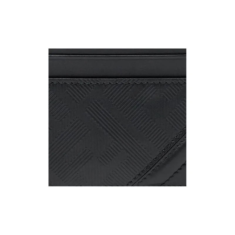 FENDI Calfskin Card Holder Men's Black-4