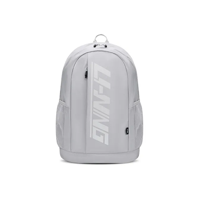 LiNing Polyester Backpack Regular Unisex Gray-0