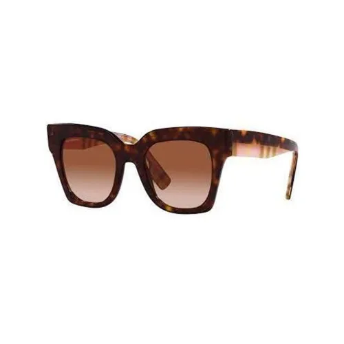 Burberry Acetate Irregular Shape Sunglasses Women's Brown