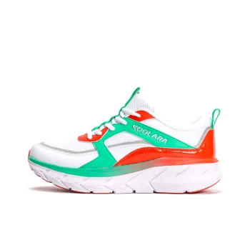 KOOLARA Cushioning Anti-Slip And Wear-Resistant Coverage Low-Top Running Shoes Women's White Green Orange