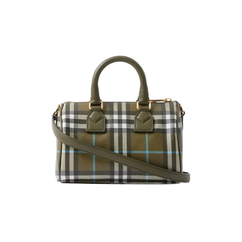 Burberry Calfskin Bowling Bag, Handbag, Shoulder Bag, Crossbody Bag Mini Women's Olive Green-2