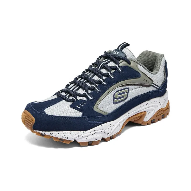 Skechers Open Country Shoes Anti Slip Wear Resistant Low Top Casual Shoes Men's Dark Blue-2