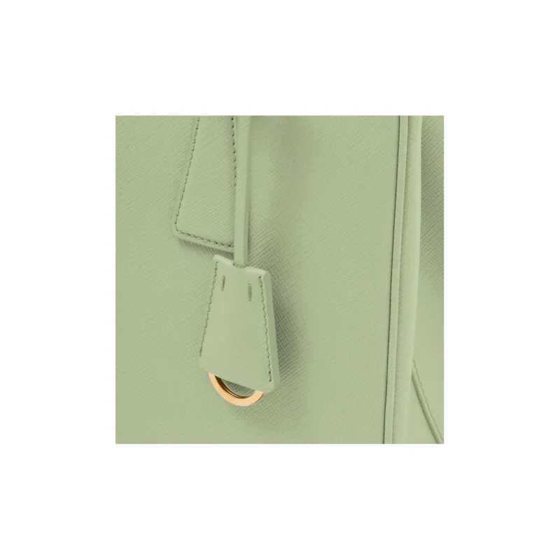 PRADA Galleria Killer Bag Leather Handbag Medium Size Women's Light Green-4