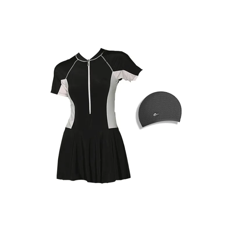 LEACCO Swimming Sets Polyamide Polyester Elastane Pool Women's Black-1
