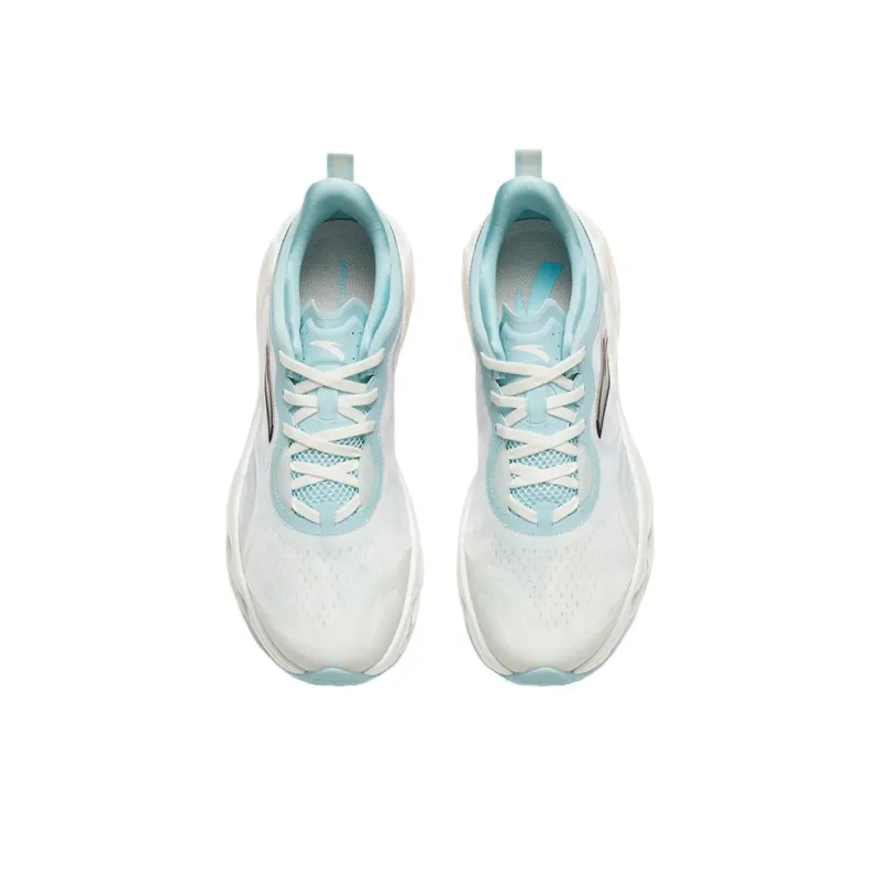 Anta Running Collection Anti-Slip Wear-Resistant Low-Top Running Shoes Men's Cyan White Orange-2