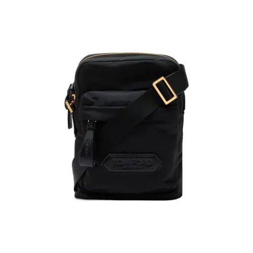 TOM FORD Polyester Messenger Bag, Shoulder Bag, Crossbody Bag Men's Black