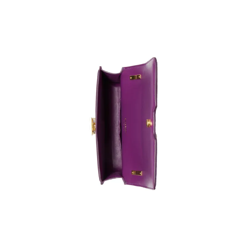 Burberry Crocodile-Embossed Calfskin Shoulder Bag Crossbody Bag Mini Women's Purple-3