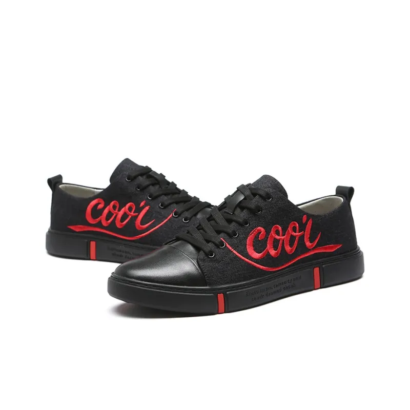 YEDANI Low Top Skateboard Shoes Men's Black-3