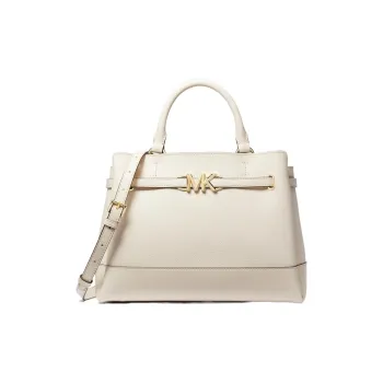 MICHAEL KORS Cow Leather Tote Bag Shopping Bag Shoulder Bag Crossbody Bag Handbag Large Size Unisex Milk White