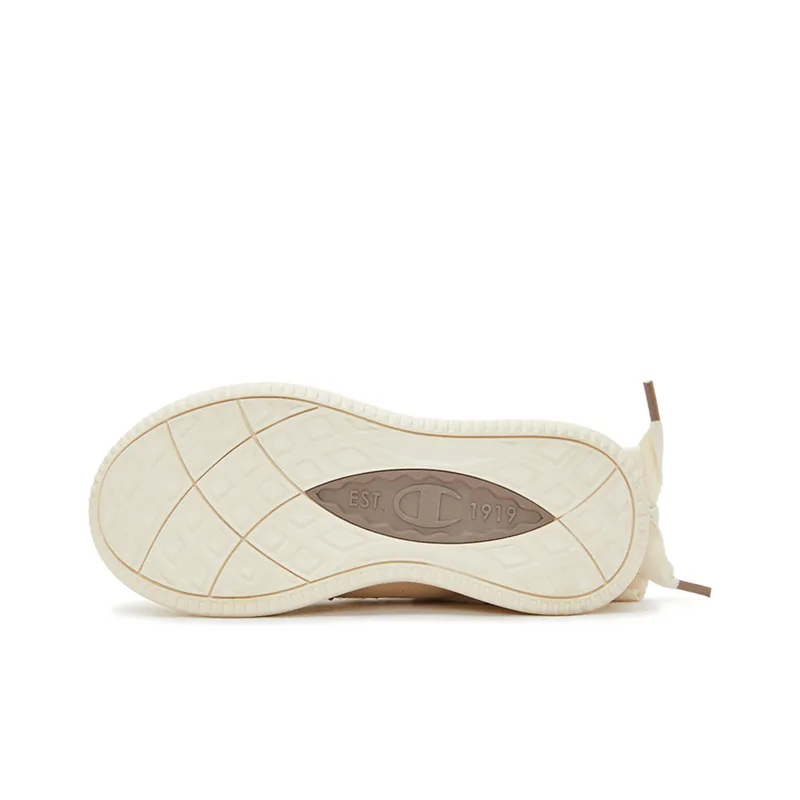 Champion Anti Slip Wear Resistant Low Top Skateboard Shoes Women's Beige-4