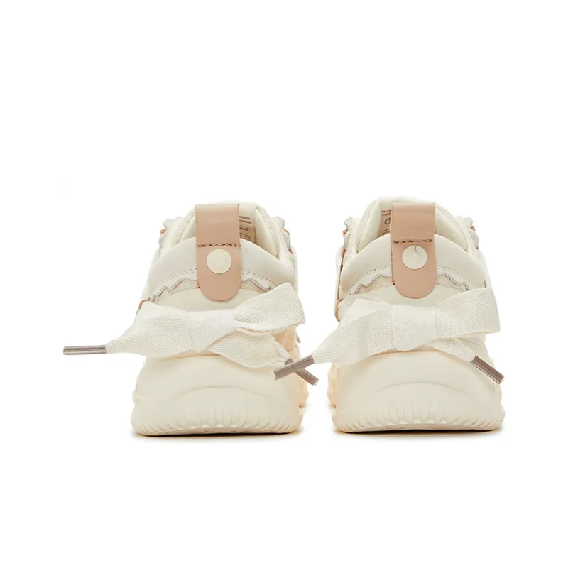 Champion Anti Slip Wear Resistant Low Top Skateboard Shoes Women's Beige-3