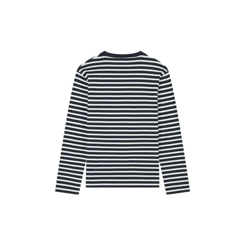 Maison Kitsuné Striped Long Sleeved T Shirt-1