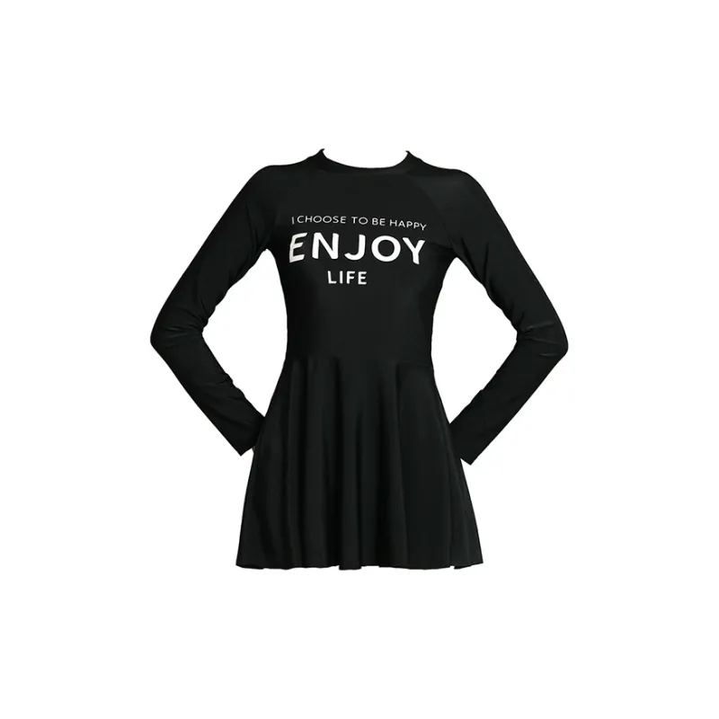 LEACCO Swimming Sets Polyamide Polyester Elastane Pool Women's Black-0