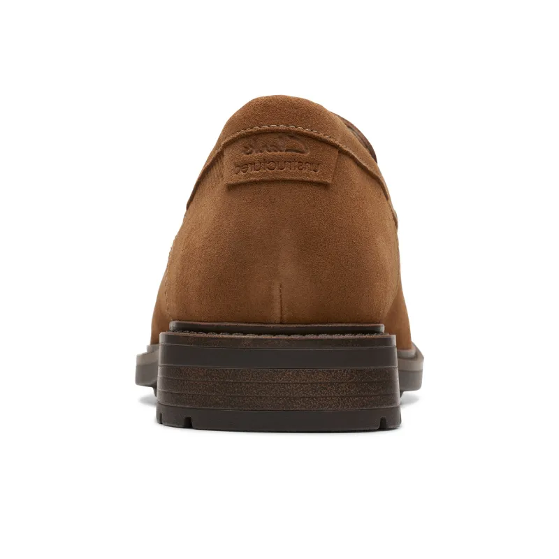 Clarks Youyue Shire Series Loafers Men's Brown-3