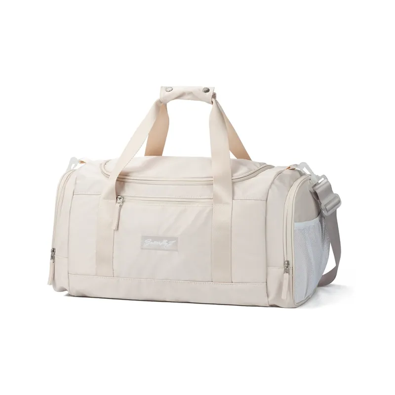 COWBONE Nylon Portable Crossbody Travel Bag Gym Bag Large Size Unisex Gray/Pink-7
