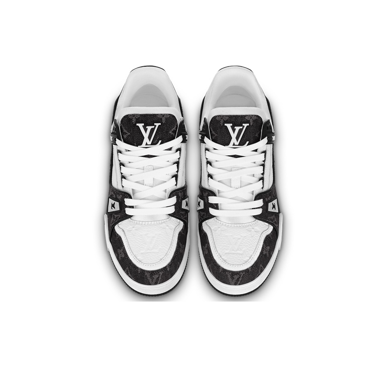 LOUIS VUITTON Lv Trainer Sneaker 'Black Mesh Monogram With