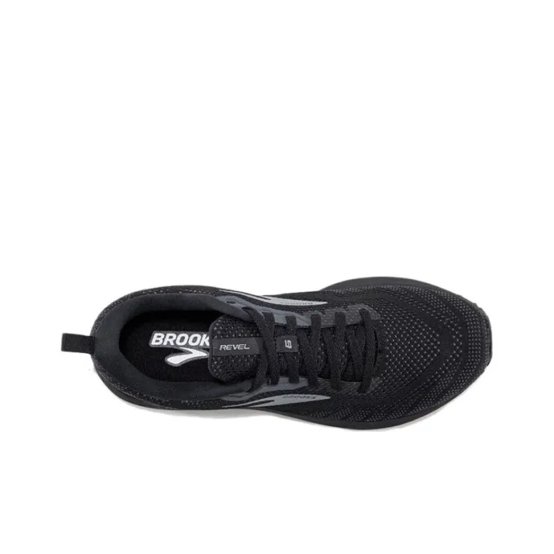 Brooks Revel 6 Cushioning Wear Resistant Casual Running Shoes Men's Black-2