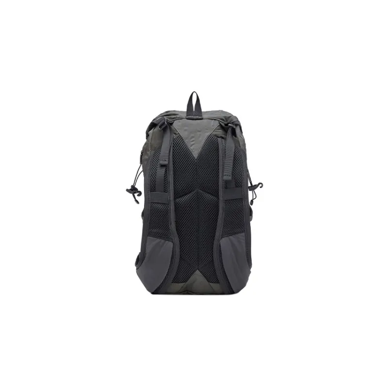 DIESEL Nylon Blends Polyester Backpack Small Size Unisex Gray With Dark Green Accents-2