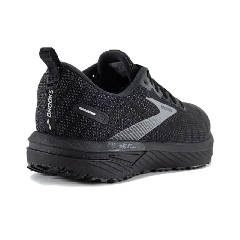 Brooks Revel 6 Cushioning Wear Resistant Casual Running Shoes Men's Black-3