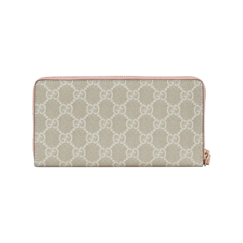 GUCCI GG Marmont Canvas With Leather Trim Wallet Women's Light Pink Red-2