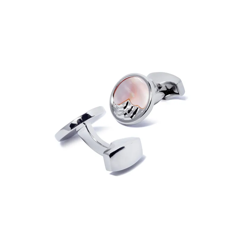 WILLIAM MILTON Cufflinks Men Eternal Vow Pink Pearl Shell Cufflink-2