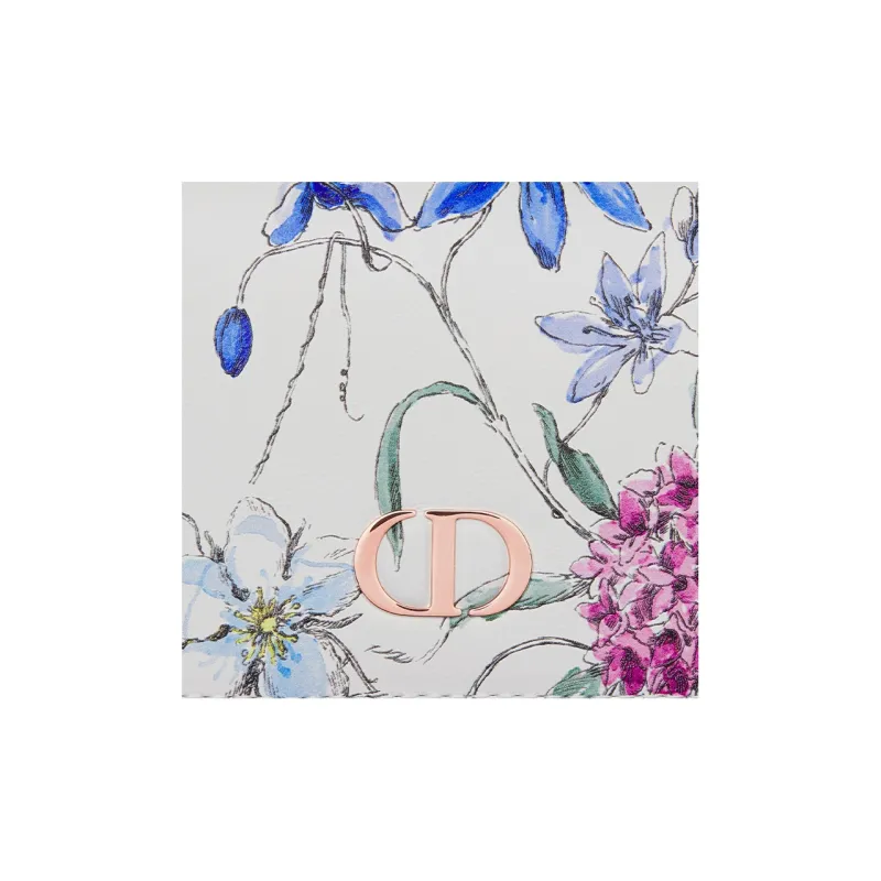 DIOR Caro Calfskin Wallet Extra Small Women's White/Multicolor-4