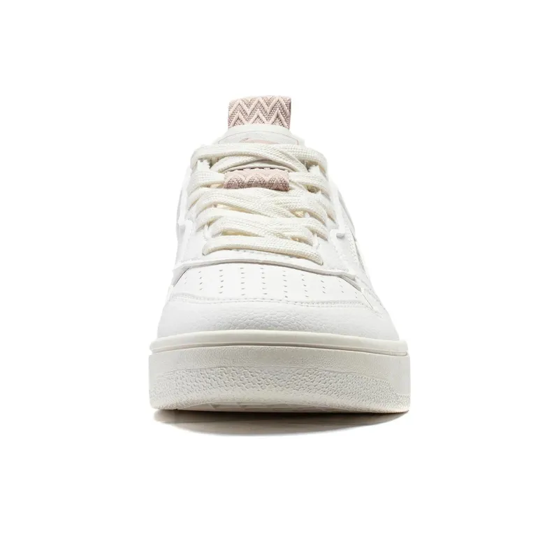 LiNing Star Sugar Anti Slip Wear Resistant Lightweight Breathable Low Top Skateboard Shoes Women's White-4