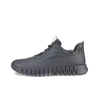 Ecco Cushioned Slip Resistant Low Top Casual Shoes Men's Magnet Gray