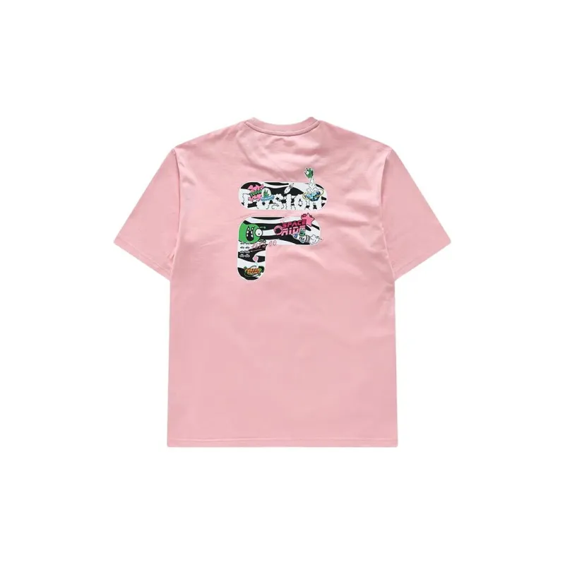 FILA FUSION T Shirts Women's Youth Pink-1