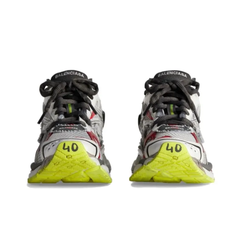 Balenciaga Runner Black White Red Neon Yellow-2