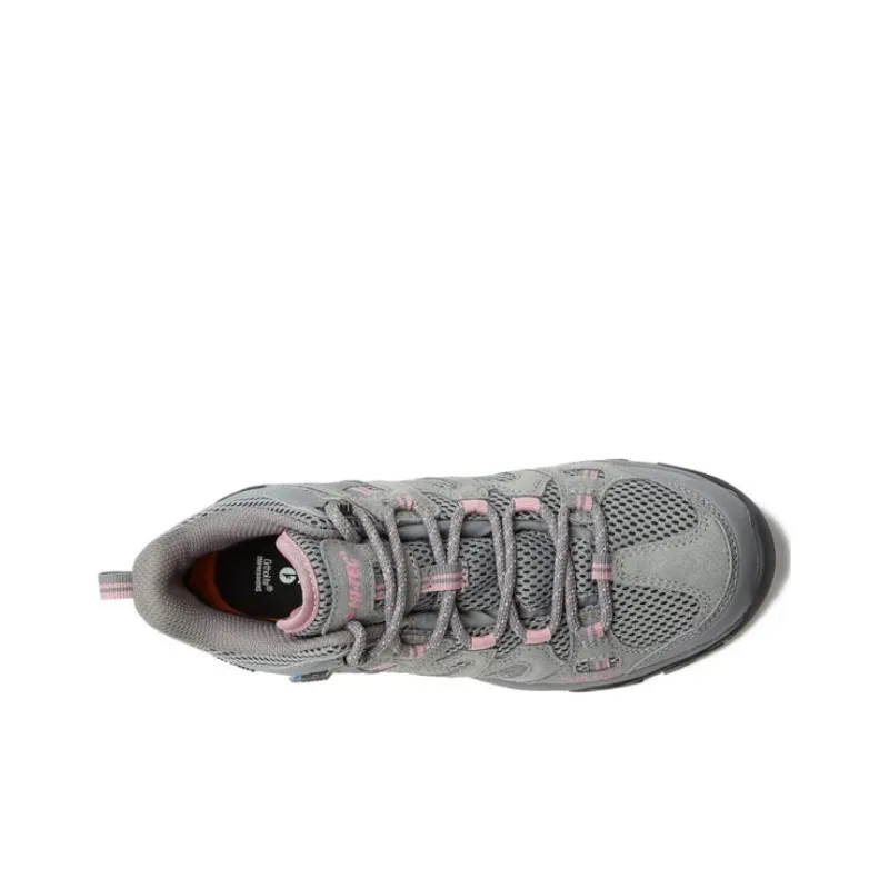 HI-TEC Apex Lite Mid WP Breathable Cushioning Mid-Top Outdoor Shoes Women's Gray Pink-3