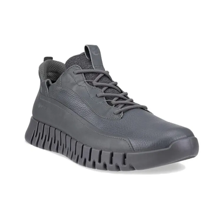 Ecco Cushioned Slip Resistant Low Top Casual Shoes Men's Magnet Gray-1