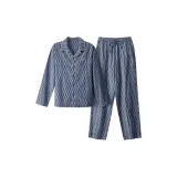 Men's Gray Blue Checkered