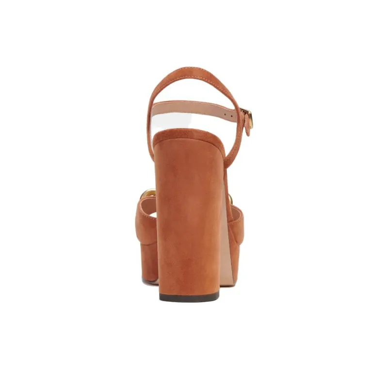 COACH Nicolette Strap Sandals Women's Brown-4